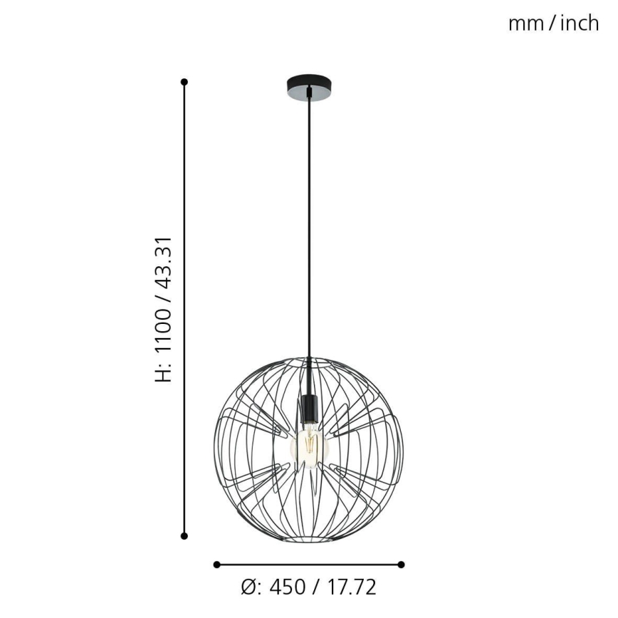 Eglo - Lustra ar auklu 1xE27/60W/230V