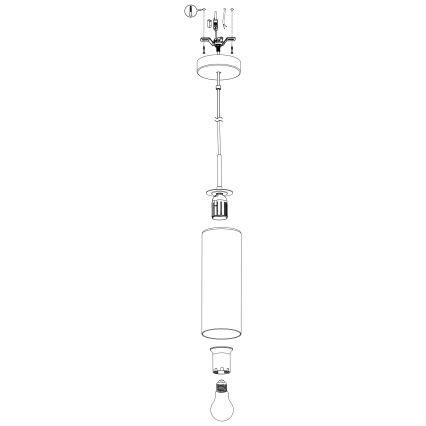 Eglo - Lustra ar auklu 1xE27/15W/230V