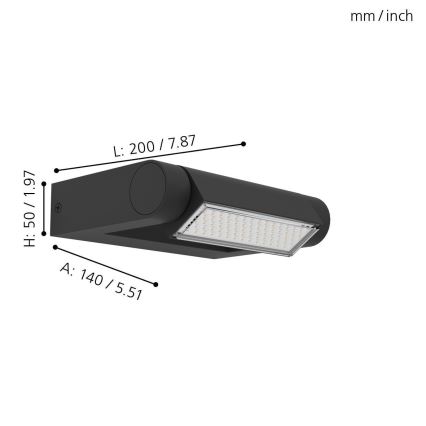 Eglo - LED Āra sienas gaismeklis LED/4,8W/230V IP44