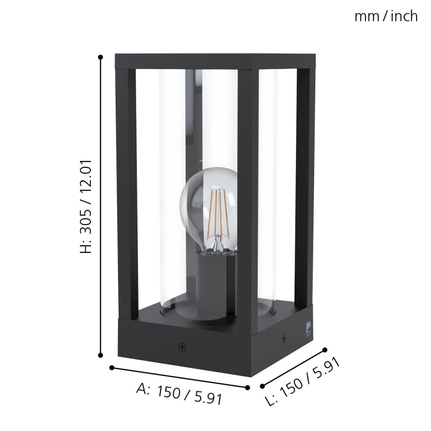 Eglo - Āra lampa 1xE27/40W/230V IP54