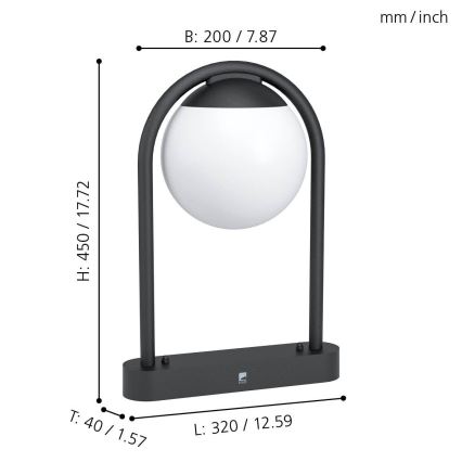 Eglo - Āra lampa 1xE27/28W/230V IP44