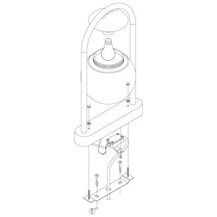 Eglo - Āra lampa 1xE27/28W/230V IP44