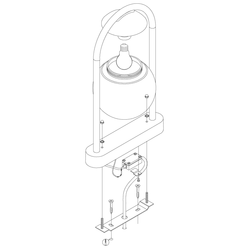 Eglo - Āra lampa 1xE27/28W/230V IP44