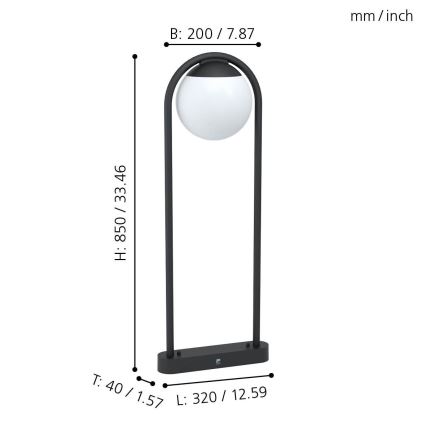 Eglo - Āra lampa 1xE27/28W/230V IP44