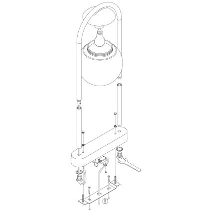 Eglo - Āra lampa 1xE27/28W/230V IP44