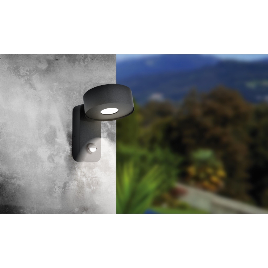 Eglo - LED Āra sienas gaismeklis ar sensoru LED/6W/230V IP44