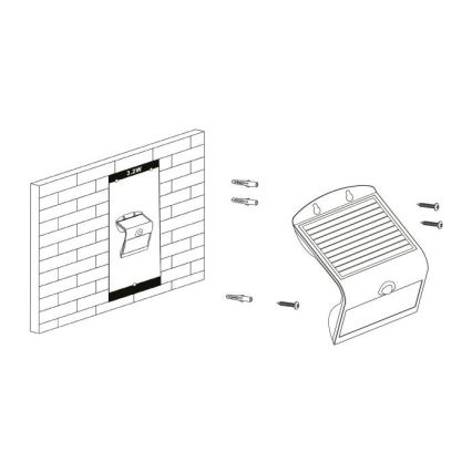 Eglo - LED Saules lampa ar sensoru LED/3,2W/3,7V 2000 mAh IP54