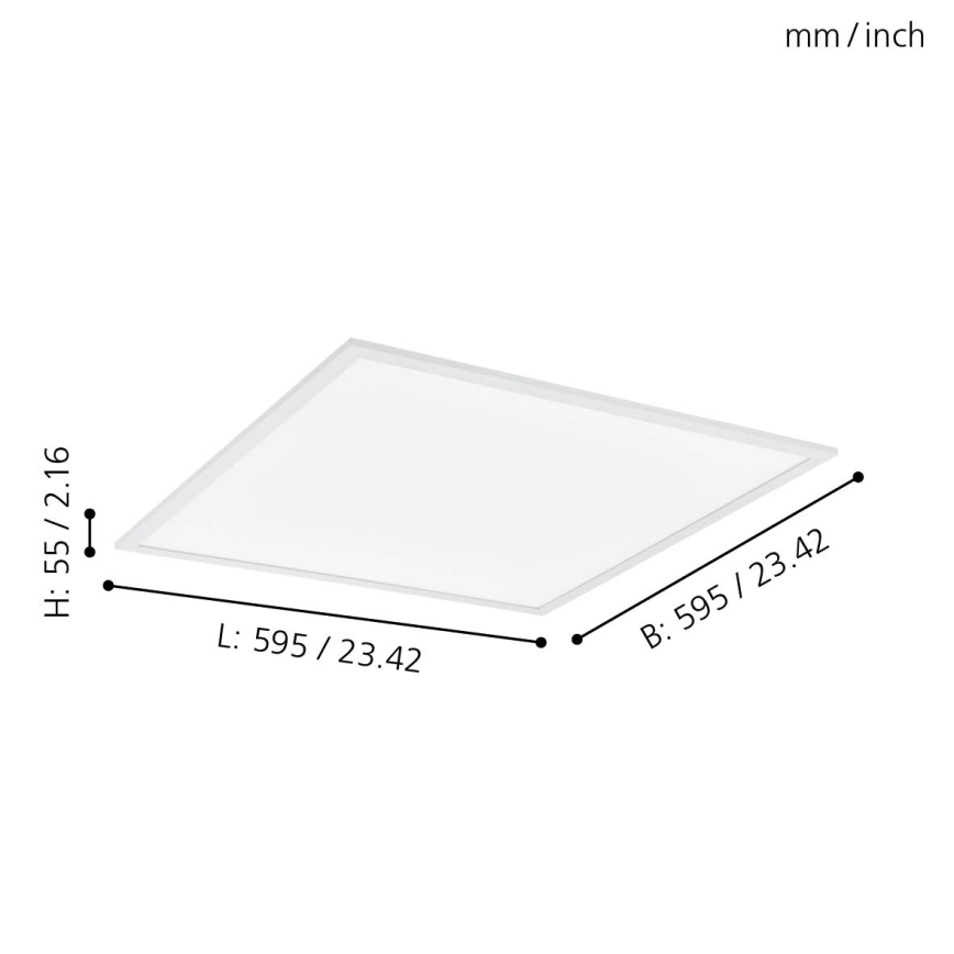 Eglo - RGBW Aptumšojama griestu lampa LED/32,5W/230V 2700-6500K 60x60 cm + tālvadības pults