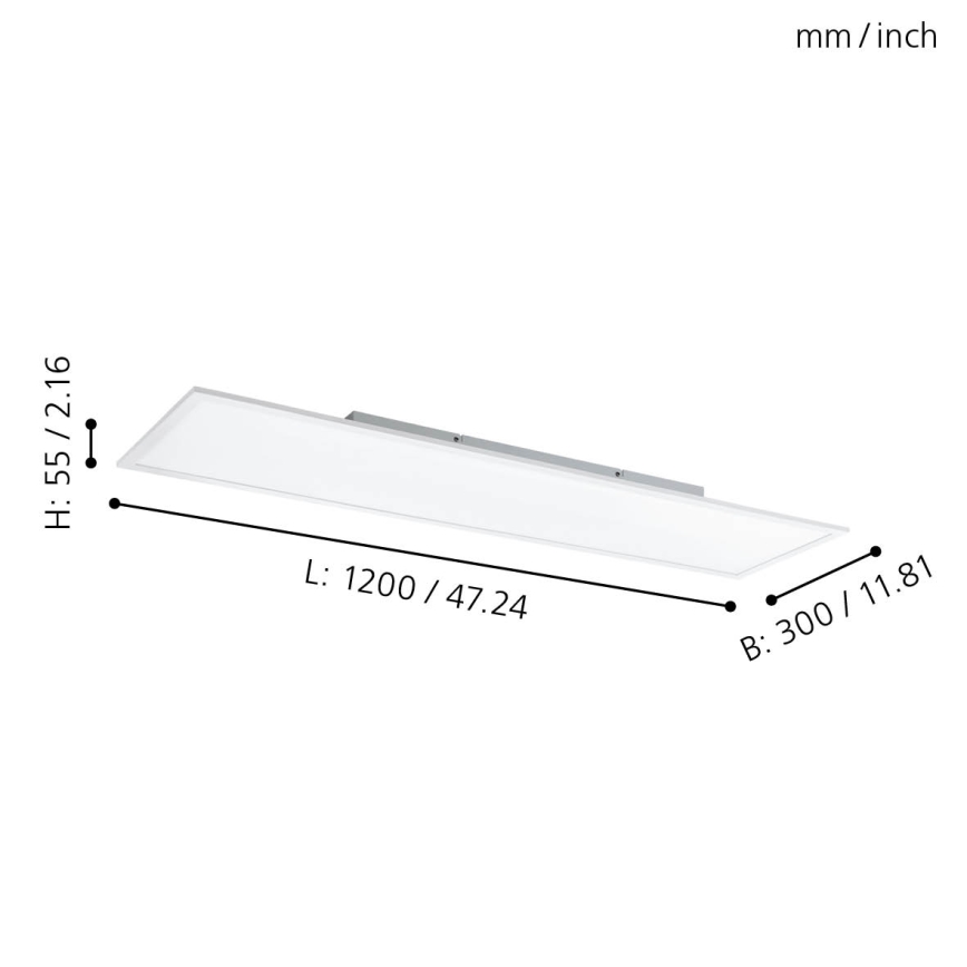 Eglo - RGBW Aptumšojama griestu lampa LED/32,5W/230V 2700-6500K 120x30 cm + tālvadības pults