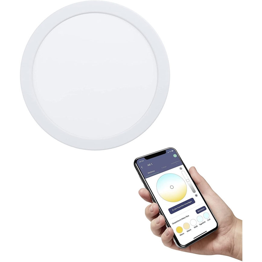 Eglo - Regulējams LED vannas istabas iebūvējamais griestu gaismeklis LED/16,5W/230V IP44 ZigBee Ø 21,6 cm