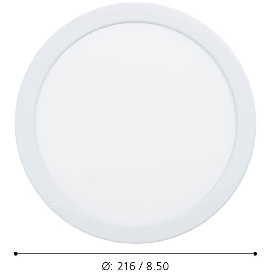 Eglo - Regulējams LED vannas istabas iebūvējamais griestu gaismeklis LED/16,5W/230V IP44 ZigBee Ø 21,6 cm
