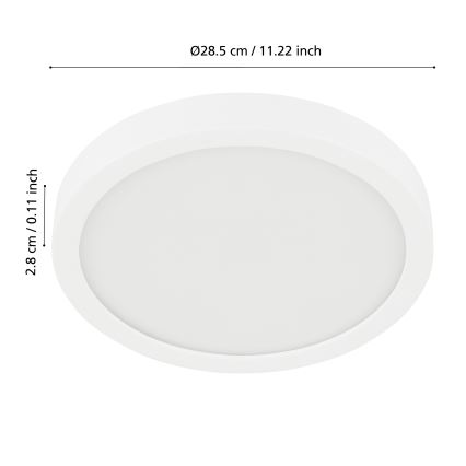 Eglo - LED Aptumšojama vannas istabas griestu lampa LED/19,5W/230V 2700-6500K IP44 ZigBee