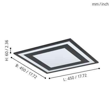 Eglo - LED Griestu gaismeklis LED/24W/230V