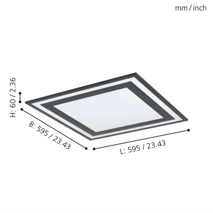 Eglo - LED Griestu gaismeklis LED/36W/230V