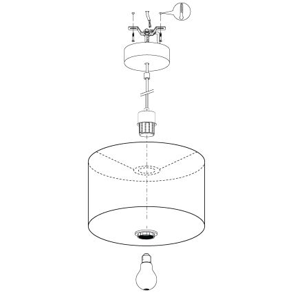 Eglo - Lustra ar auklu 1xE27/40W/230V