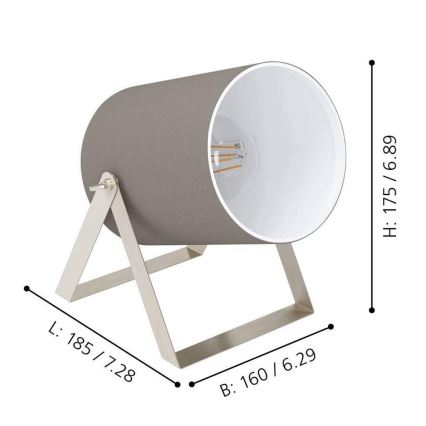 Eglo - Galda lampa 1xE27/25W/230V