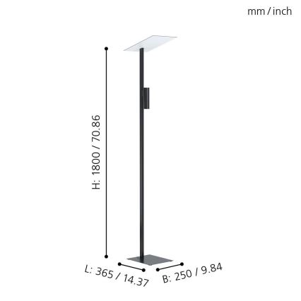 Eglo - LED Stāvlampa 2xGU10/5W/230V