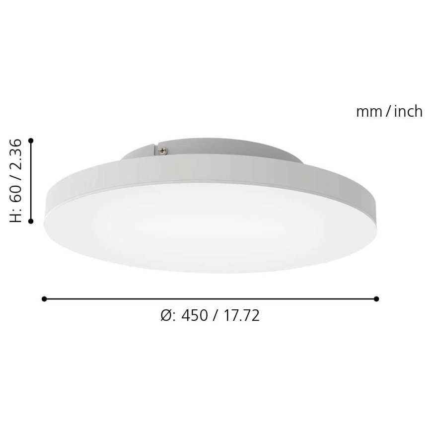 Eglo - LED RGB Aptumšojams griestu gaismeklis TURCONA-C LED/20W/230V + TP