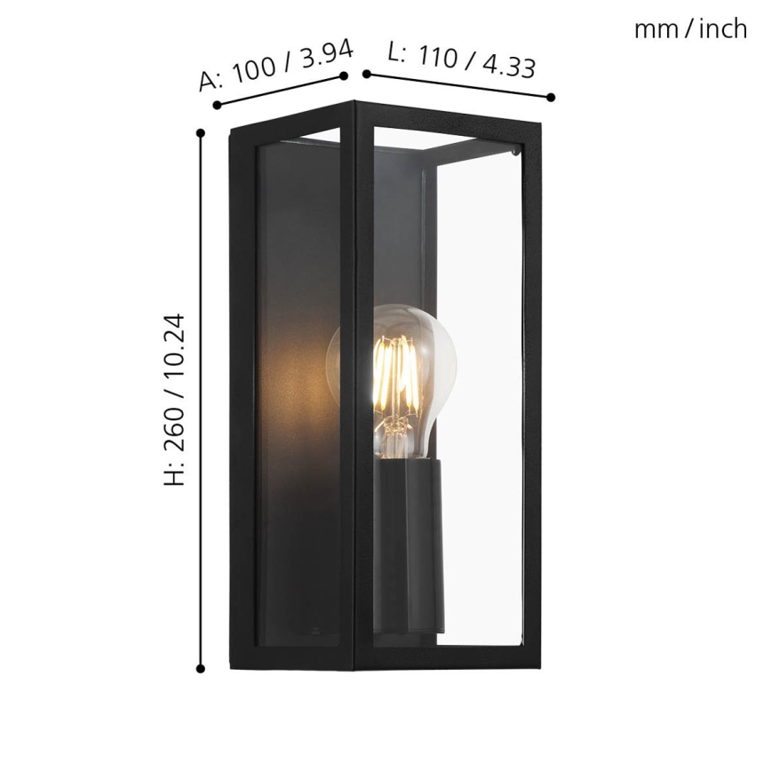 Eglo - Vannas istabas sienas lampa 1xE27/60W/230V IP44
