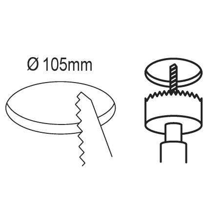 Eglo - LED iebūvējams griestu gaismeklis LED/5,5W/230V