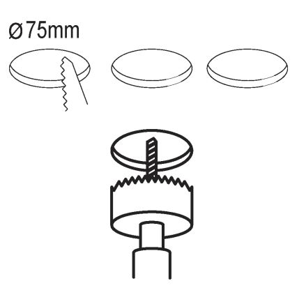 Eglo - komplekts 3x LED iebūvējamie gaismekļi FUEVA 5 1xLED/2,7W/230V diam. 8,6 cm