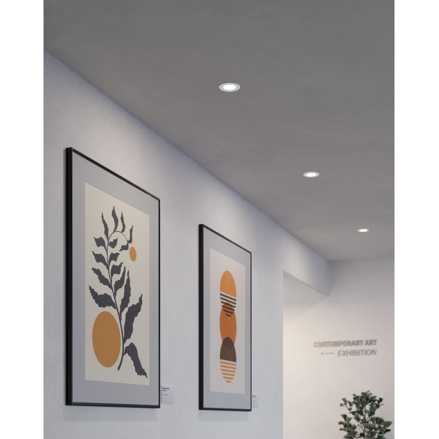 Eglo - Komplekts 3x LED iebūvējamie griestu gaismekļi FUEVA 5 LED/2,7W/230V Ø 8,6 cm