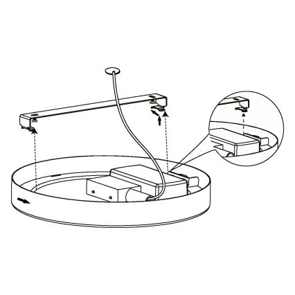 Eglo - LED Griestu gaismeklis LED/16.5W/230V