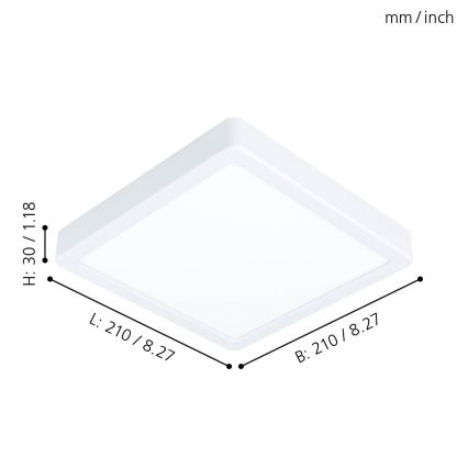 Eglo - LED Griestu gaismeklis LED/16,5W/230V