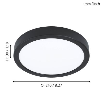 Eglo - LED dimējama griestu lampa LED/16,5W/230V Ø 21 cm