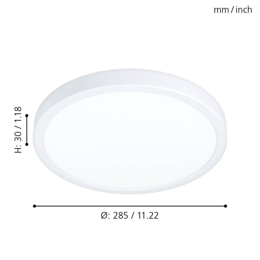 Eglo - LED Vannas istabas griestu gaismeklis LED/20W/230V IP44