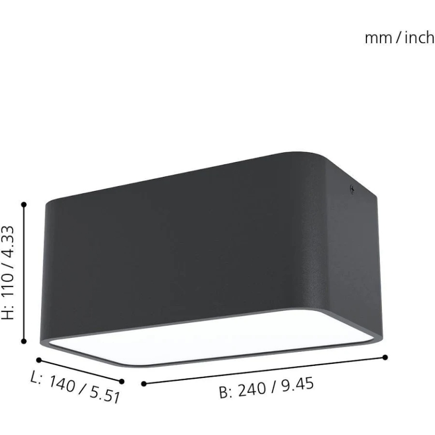 Eglo 99284 - Griestu gaismeklis GRIMASOLA 2xE27/28W/230V