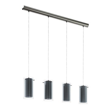 Eglo 99287 - Pakaramais gaismeklis ar tekstila abažūru PINTO TEXTIL 4xE27/16W/230V