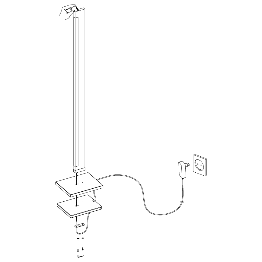 Eglo - LED Aptumšojama skārienvadāma grīdas stāvlampa CAMACHO LED/22W/230V