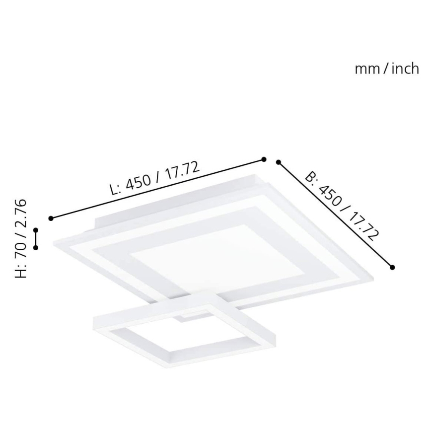 Eglo - LED RGB Aptumšojama griestu lampa SAVATAEILA-C LED/20W/230V