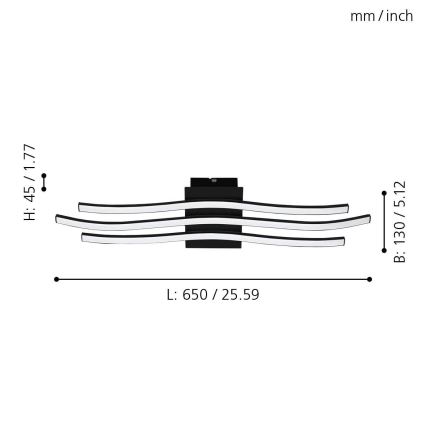 Eglo - LED Griestu gaismeklis LED/21W/230V