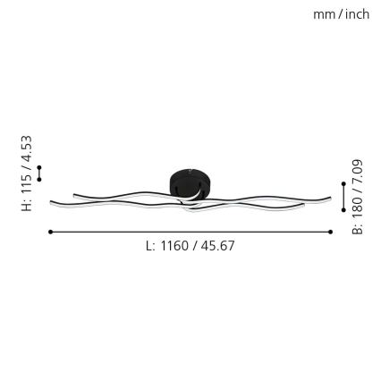 Eglo - LED Griestu gaismeklis LED/36W/230V