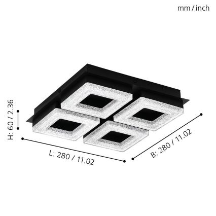 Eglo - LED Griestu gaismeklis 4xLED/4W/230V