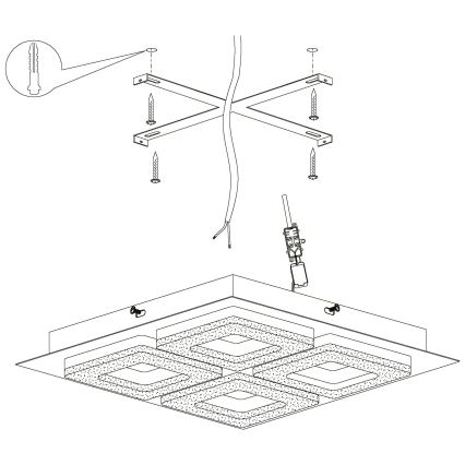 Eglo - LED Griestu gaismeklis 4xLED/4W/230V