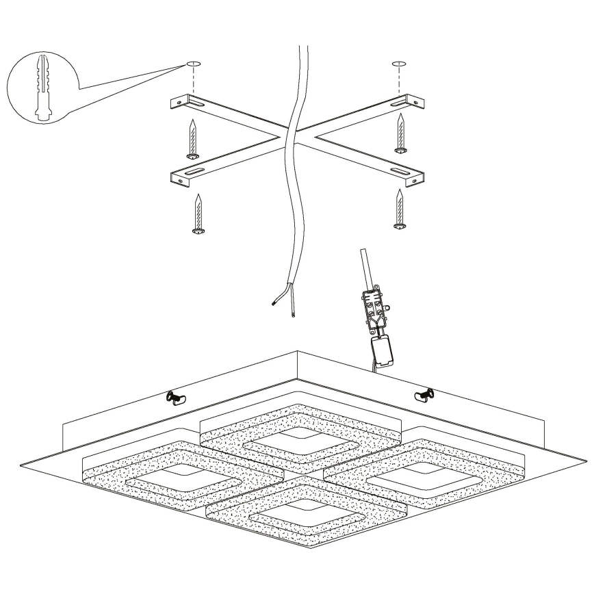 Eglo - LED Griestu gaismeklis 4xLED/4W/230V