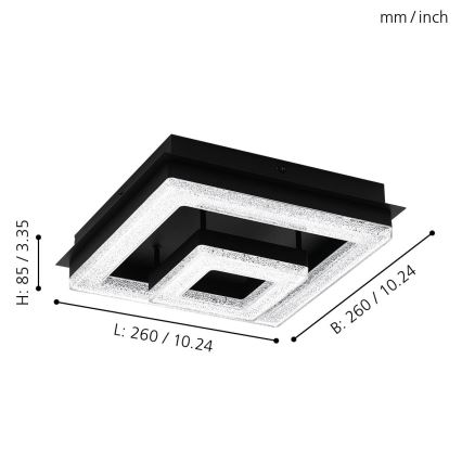 Eglo - LED Griestu gaismeklis LED/12W/230V