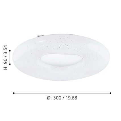 Eglo - LED Aptumšojama griestu lampa LED/24W/230V + tālvadības pults