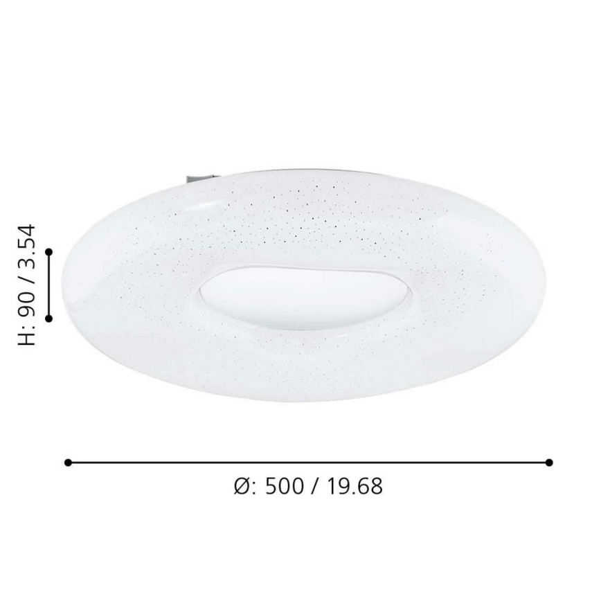 Eglo - LED Aptumšojama griestu lampa LED/24W/230V + tālvadības pults