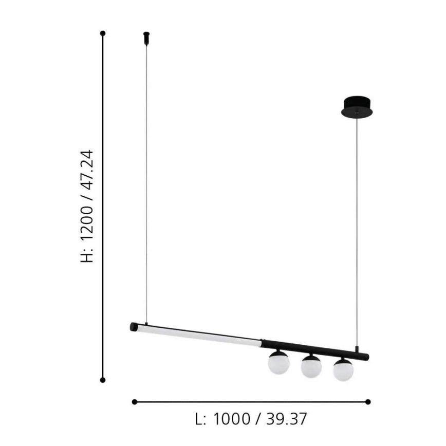 Eglo - LED Lustra ar auklu LED/22W/230V