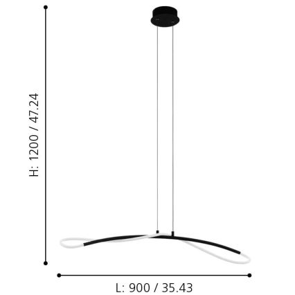 Eglo - LED Lustra ar auklu LED/20W/230V