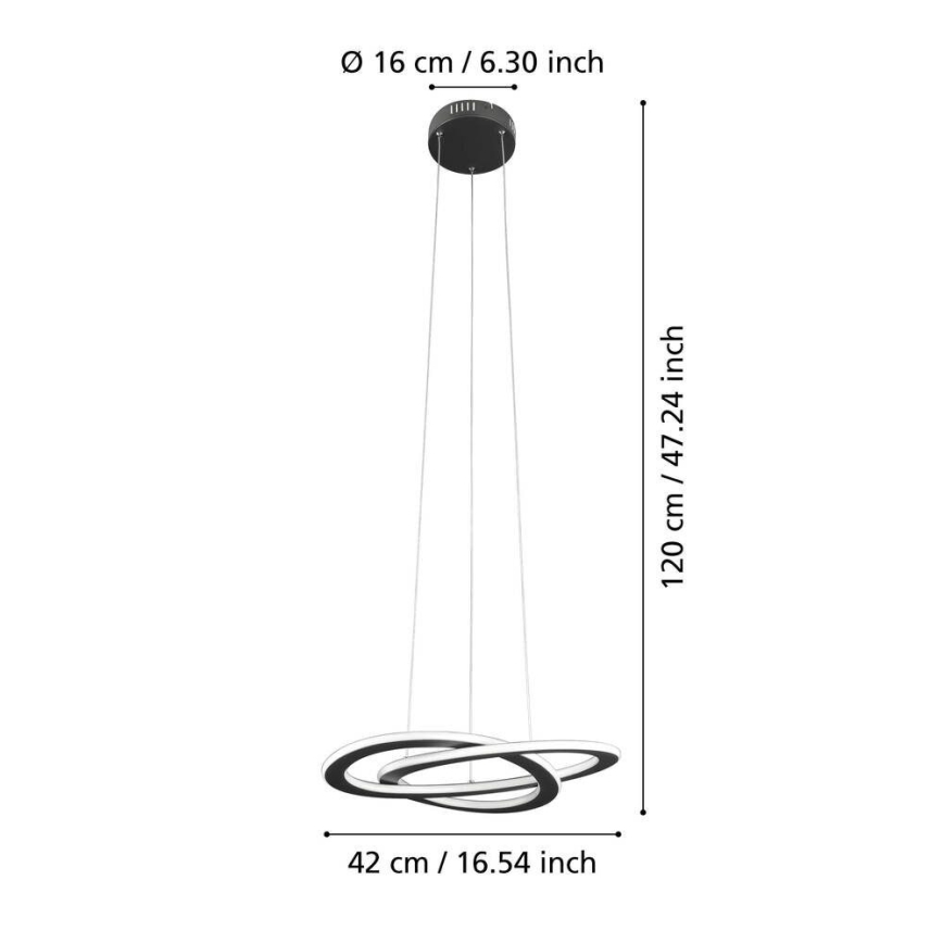 Eglo 99396 - LED lustra uz kabeļa ROLIMARE LED/35W/230V
