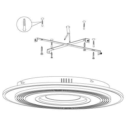 Eglo - LED Griestu gaismeklis 3xLED/16W/230V