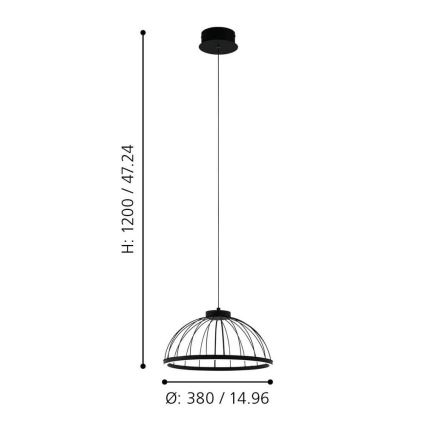 Eglo - LED Lustra ar auklu LED/22W/230V