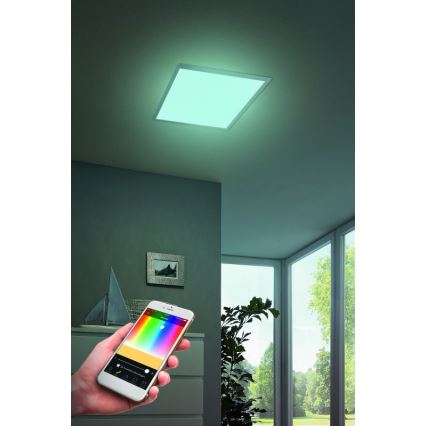 Eglo - LED RGB regulējama griestu lampa SALOBRENA-C LED/16W/230V 30x30 cm + tālvadības pults