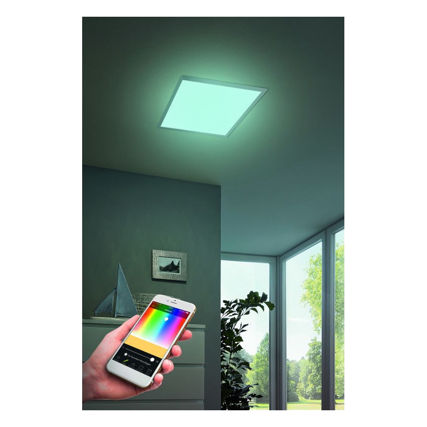 Eglo - LED RGB regulējama griestu lampa SALOBRENA-C LED/16W/230V 30x30 cm + tālvadības pults