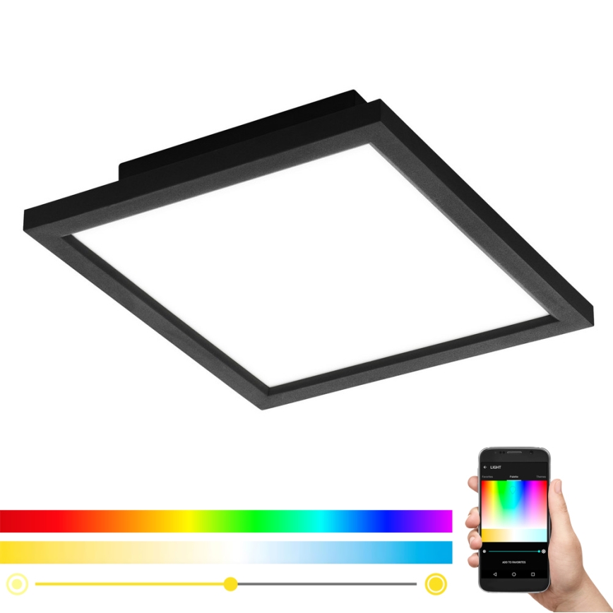 Eglo - LED RGB regulējama griestu lampa SALOBRENA-C LED/16W/230V 30x30 cm + tālvadības pults
